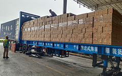 海天酱油使用集装箱装货机现场